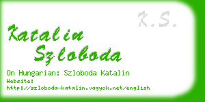 katalin szloboda business card